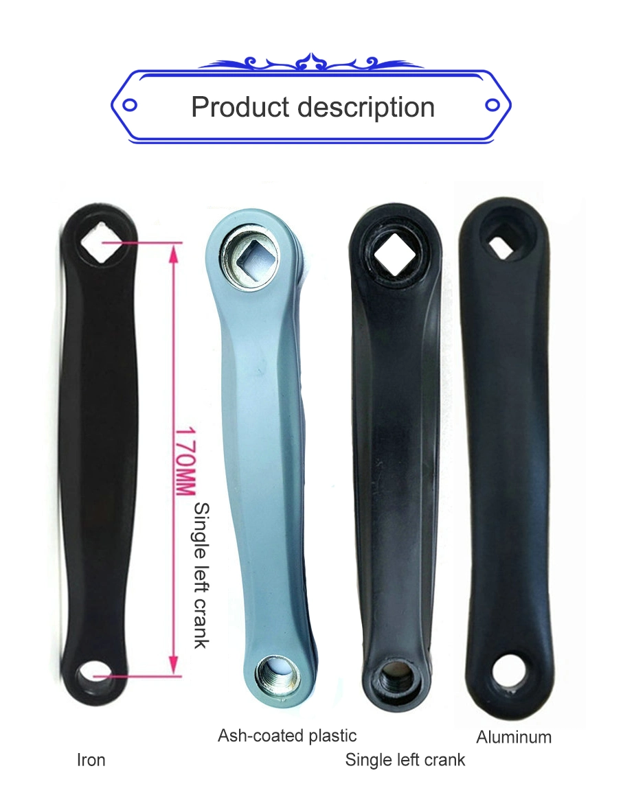 Cycling Repair Part Aluminum Alloy Bicycle Left Crank Arm 170mm Mountain Bike Square Rhombus Hole Crankset