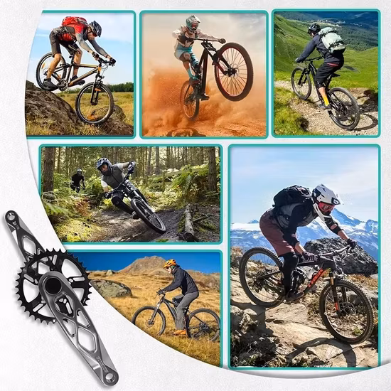 Jeu de manivelles en aluminium 170/172.5/175mm manivelles en alliage de conception personnalisée vtt route BMX pièces de vélo pédalier de vélo